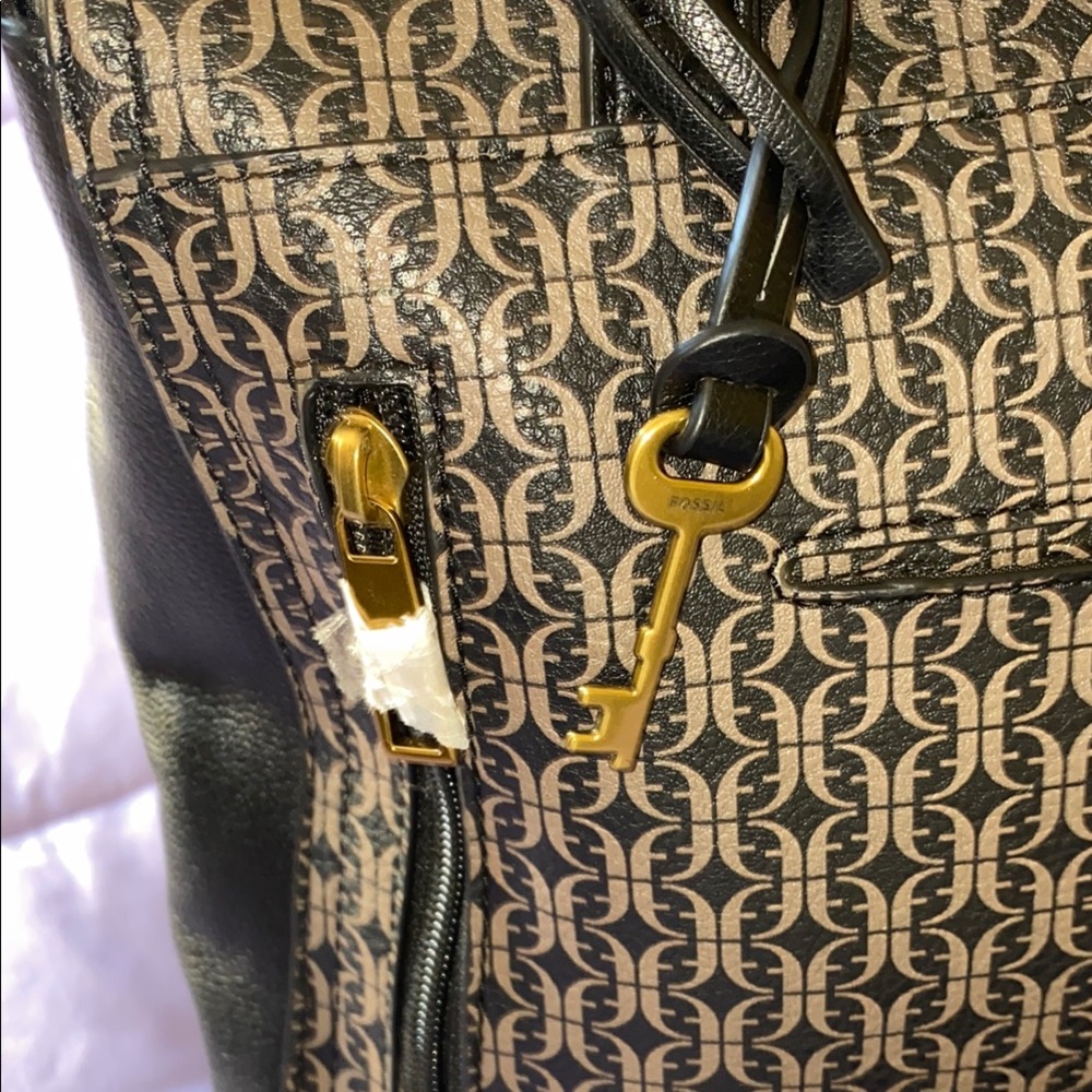NWOT Fossil Black and Brown Women's Bag - Picture 5 of 11